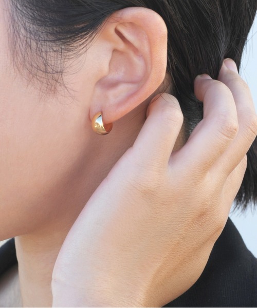 anq.（アンク） ピアス 「anq.」K10・ルナ ミドルピアス レディース