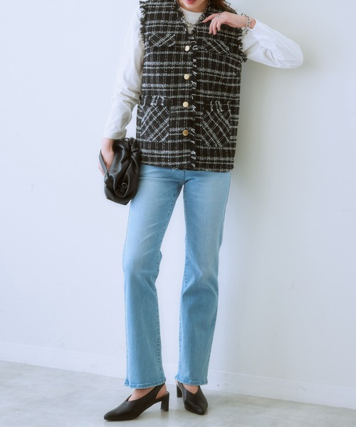 レディース　自由区　大きいサイズ　デニムジーンズ　未使用　28サイズ SMILELAND ジーンズ デニム デニムパンツ 「大きいサイズ」すごのび
