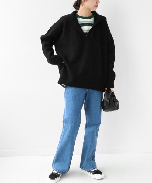 「JOURNAL STANDARD」 Vネックニット FREE ブラック レディース JOURNAL STANDARD relume 「JOURNAL relume」 Vネックニット