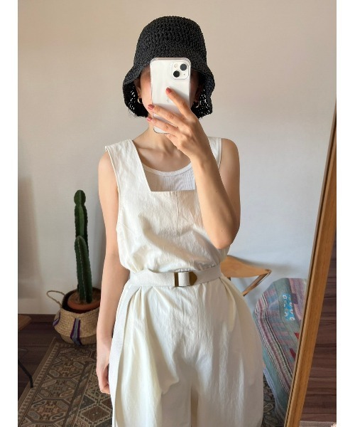 BLACK BY MOUSSY オールインワン wide silhouette all in one