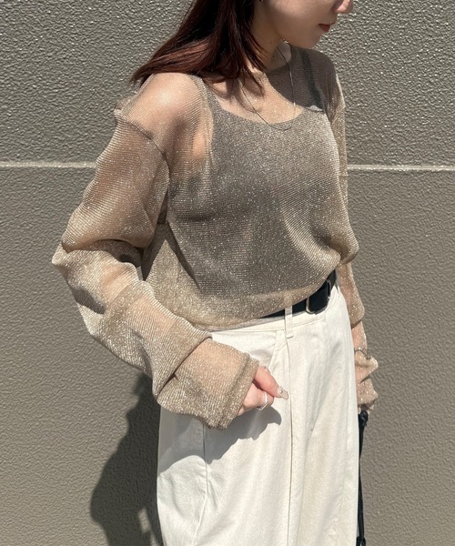 I-SOOK tシャツ 「ISOOK / アイスー」シアーオーバーラメ