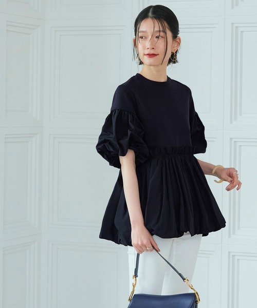 RUIRUE BOUTIQUE tシャツ 洗える ｜ 選べるデザイン異素材フリル