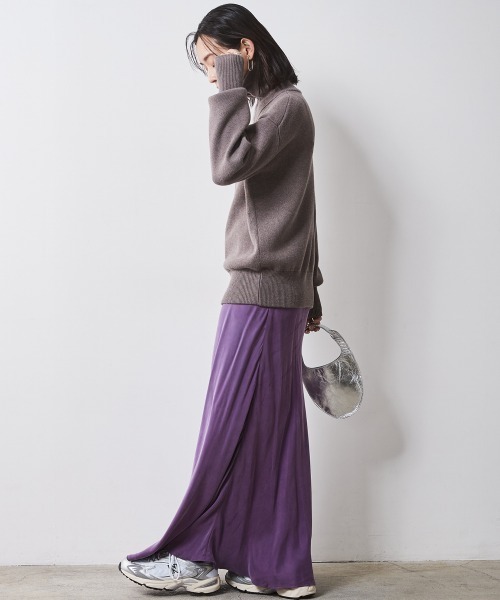 CHIC STYLE スカート Aラインナローマキシスカート(脇丈96cm