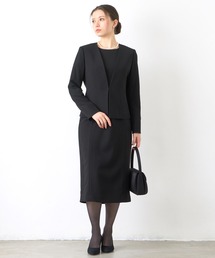 【未使用タグ付】エメ 高級 ブラックフォーマル Vネックベルベットロングドレス 喪服・礼服】【ウォッシャブル】ブラックフォーマルアンサンブル