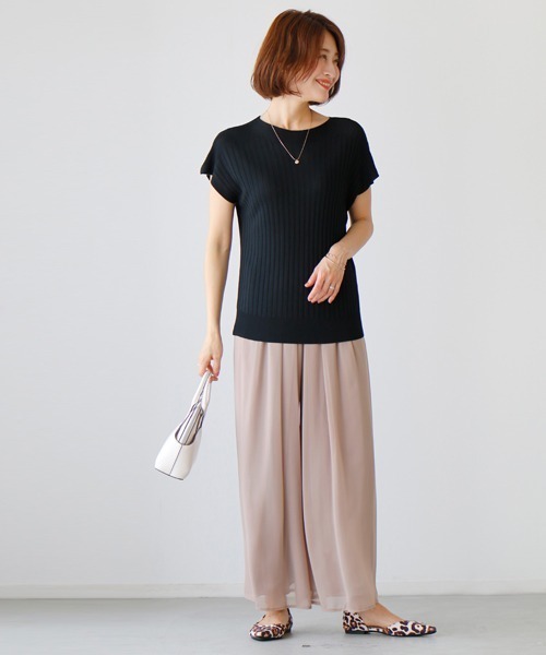 tシャツ 夏の制服に。ずっと着ていたいサラッと涼ニット レディース Ehre style tシャツ 夏の制服に。ずっと着ていたいサラッと涼