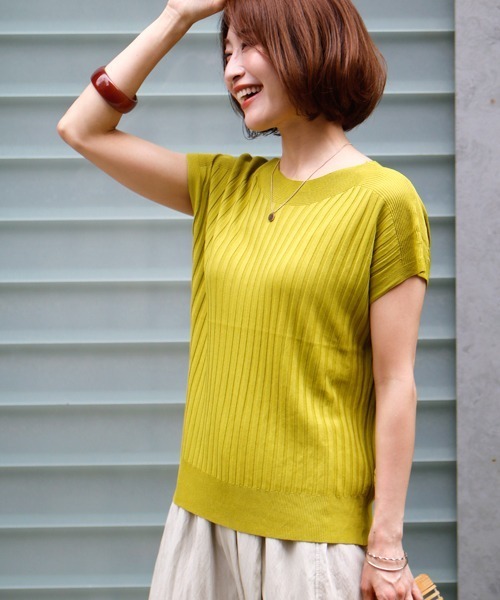 tシャツ 夏の制服に。ずっと着ていたいサラッと涼ニット レディース Ehre style tシャツ 夏の制服に。ずっと着ていたいサラッと涼