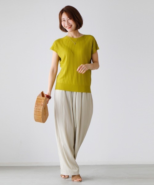 tシャツ 夏の制服に。ずっと着ていたいサラッと涼ニット レディース Ehre style tシャツ 夏の制服に。ずっと着ていたいサラッと涼