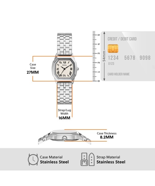 FOSSIL（フォッシル） 腕時計 腕時計 レディース アナログ ステンレス