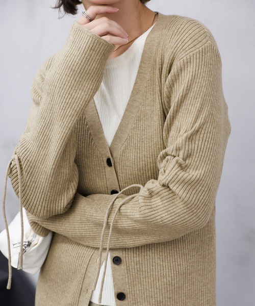 美品◇モガ◇リブスリットロングカーディガン - メルカリ