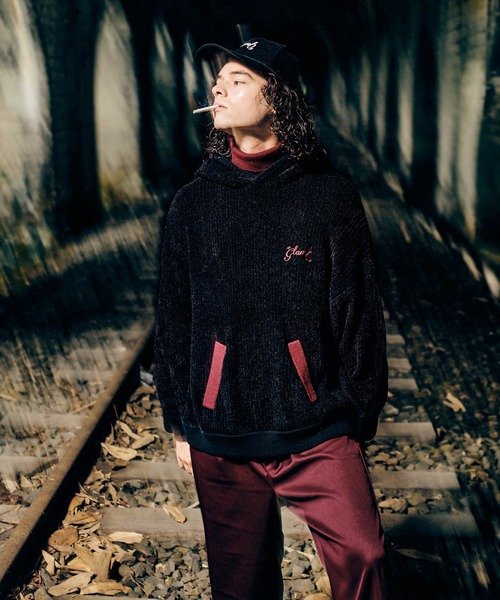 glamb（グラム） セーター ニット Neck Layered Knit Hoodie / ネック