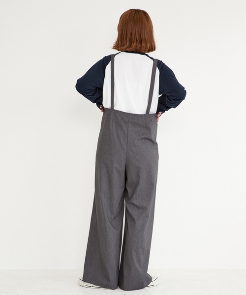 ハイウエストセンターコバサロペットパンツ B.C STOCK パンツ 「ZOZO限定」ハイウエストサロペットパンツ