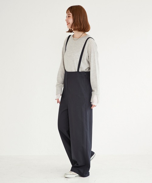 B.C STOCK パンツ 「ZOZO限定」ハイウエストサロペットパンツ