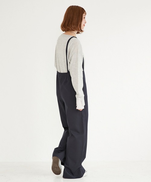 ハイウエストセンターコバサロペットパンツ B.C STOCK パンツ 「ZOZO限定」ハイウエストサロペットパンツ