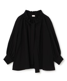Ballsey ホワイト 半袖シャツ フリルネック item9638d8041a7b11efbe990242ac