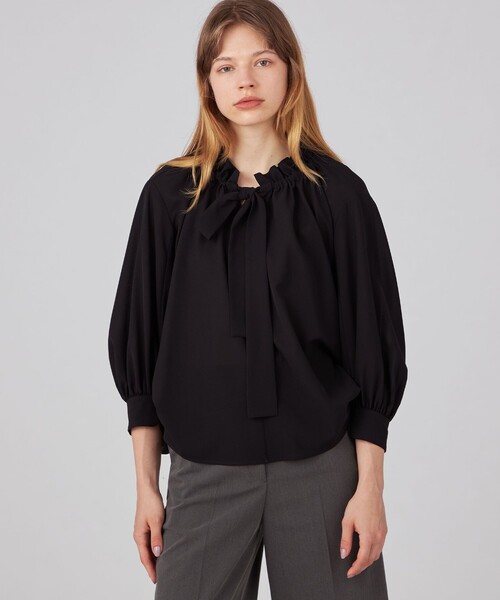 mimi　　　Ballsey フリルネック 半袖ブラウス　トゥモローランド mimi様専用 Ballsey フリルネック 半袖ブラウス