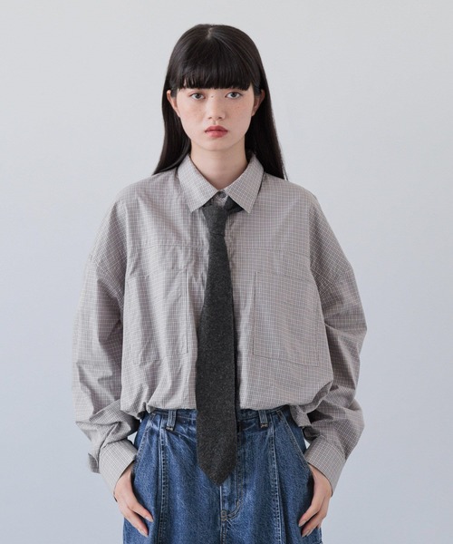 古*着様 ♡ニット ネクタイ 細め マフラー ターコイズ１点 OTONA マフラー ニット レディース ネイビー 大人気マフラー新色