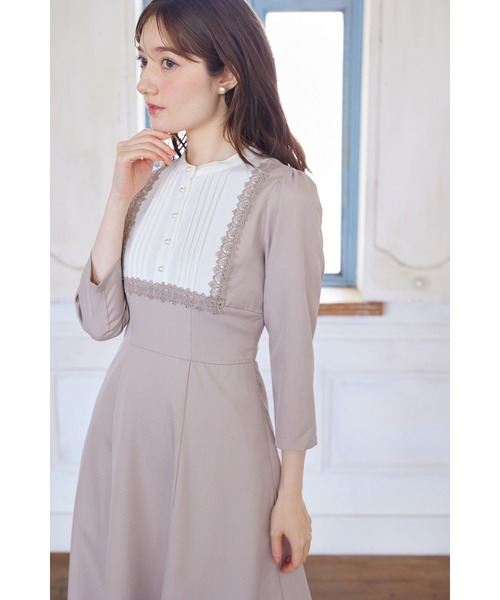 【タグ付き】メロディバスケット♡Classy Tulipsレース切替ワンピース tocco closet（トッコ クローゼット） ワンピース ヨークレース切替