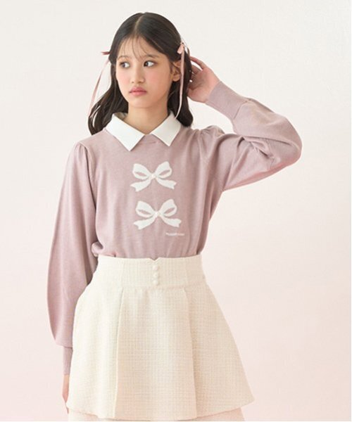 mezzo piano Junior（メゾピアノ ジュニア） ニット セーター 衿つき