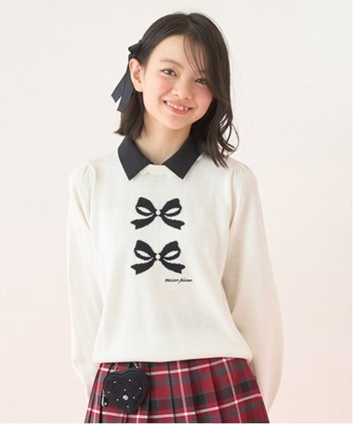 mezzo piano Junior（メゾピアノ ジュニア） ニット セーター 衿つき