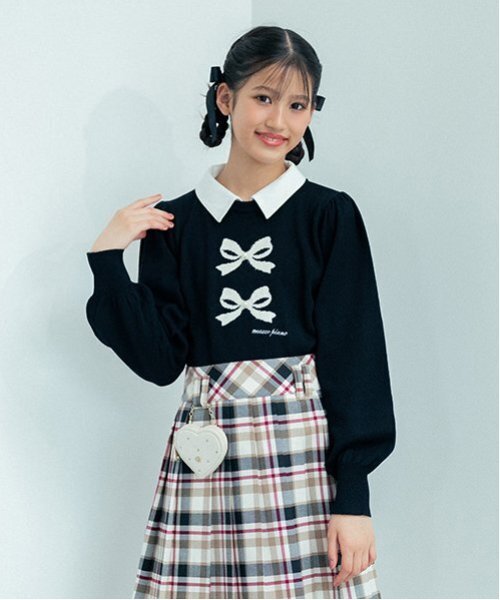 mezzo piano Junior（メゾピアノ ジュニア） ニット セーター 衿つき