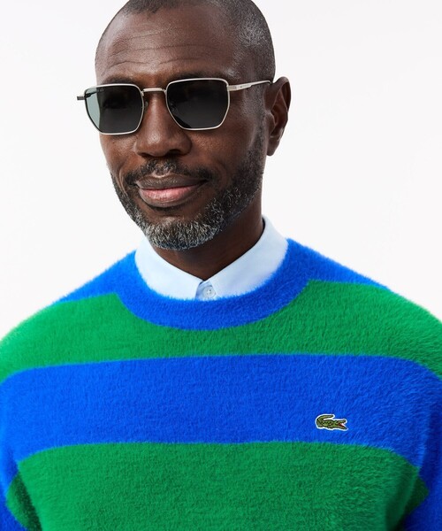 LACOSTE（ラコステ） セーター ニット ボーダーシャギーニットセーター
