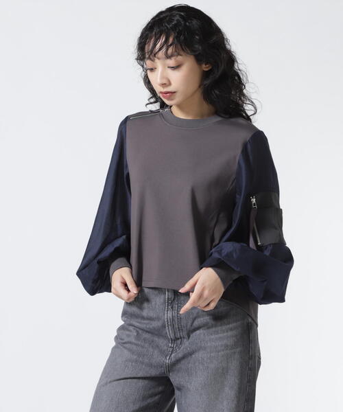 tシャツ AULA AILA/アウラアイラ/別注ミリタリートップス レディース