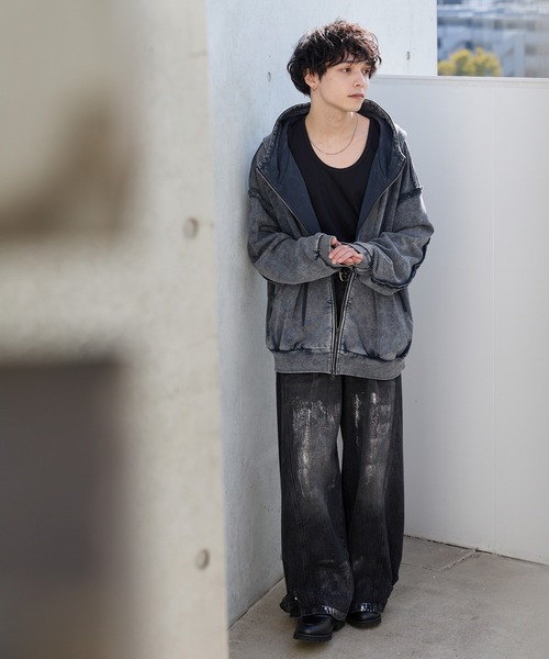 Spielio シュピーリオ ヴィンテージライク合皮ブルゾン Spielio（シュピーリオ）の「【Spielio】vintage like blouson