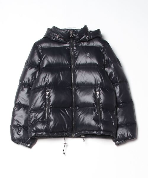 GYMPHLEX（ジムフレックス） 刺繍ダウンジャケット - ブラック