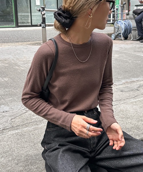 tシャツ デザインタグワッフルロンTee レディース : ZOZOTOWN Yahoo!店