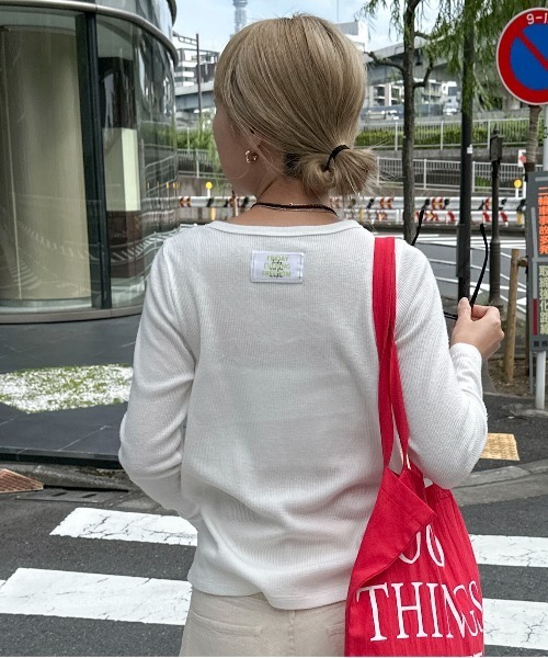 tシャツ デザインタグワッフルロンTee レディース : ZOZOTOWN Yahoo!店