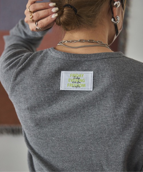 tシャツ デザインタグワッフルロンTee レディース : ZOZOTOWN Yahoo!店