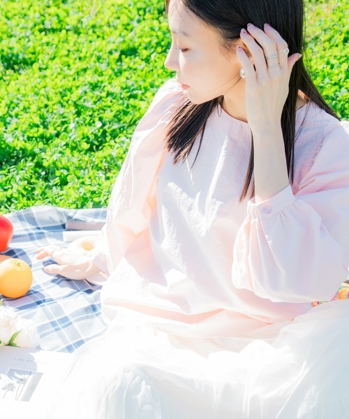 ブラウス シャツ 小さいサイズ　ボリュームスリーブブラウス　低身長さん・小柄女性 レディース 小さいサイズ ボリュームスリーブブラウス 低身長さん・小柄女性