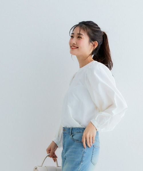 ブラウス シャツ 小さいサイズ　ボリュームスリーブブラウス　低身長さん・小柄女性 レディース 小さいサイズ ボリュームスリーブブラウス 低身長さん・小柄女性