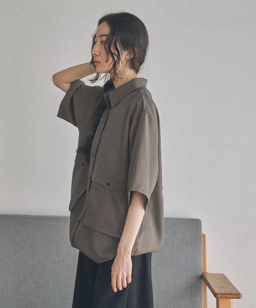 【HUECLOSET】★送料・関税込★モノチェックハーフシャツ cart01_sp_90350b27-095c-494c-