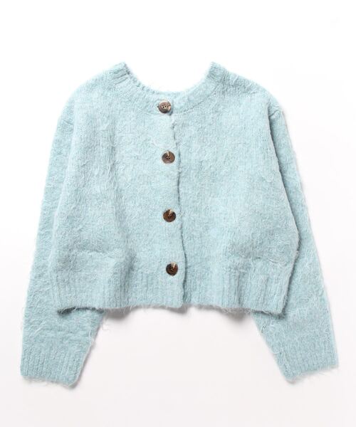 「VIS」 ニットカーディガン FREE サックスブルー レディース_画像2