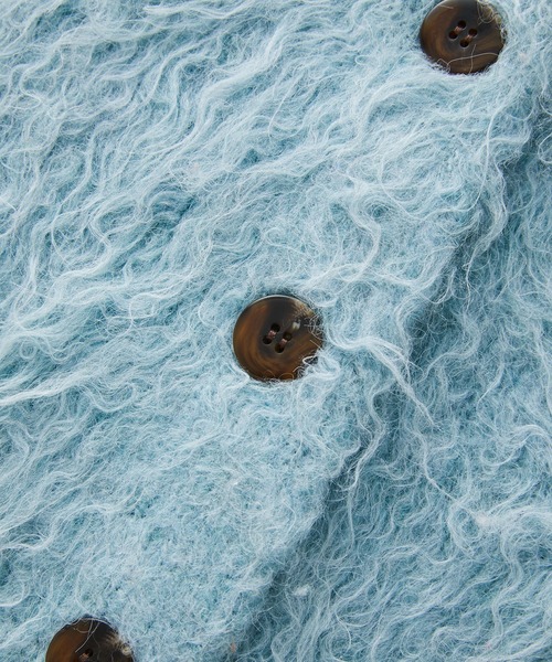 「VIS」 ニットカーディガン FREE サックスブルー レディース_画像3