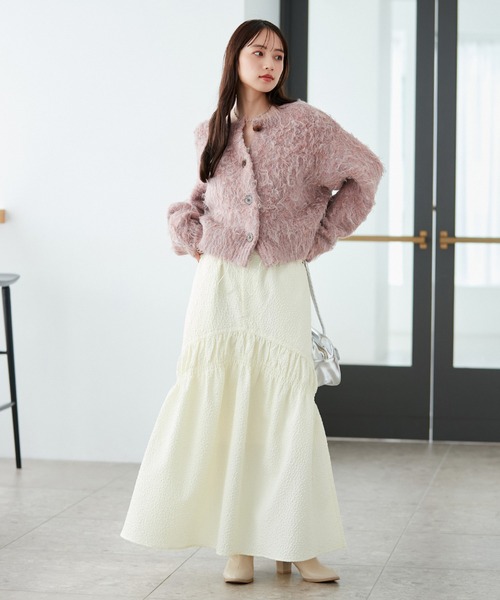 「VIS」 ニットカーディガン FREE サックスブルー レディース_画像6