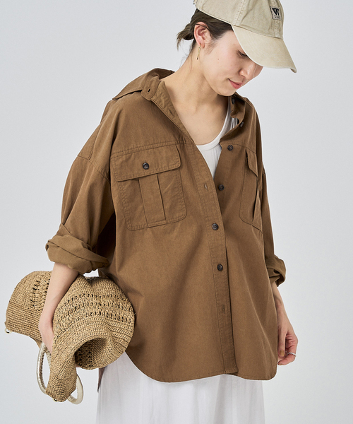 ブラウス シャツ コットンリヨセルオックスリブカフシャツ レディース Munich ブラウス シャツ コットンリヨセルオックスリブカフ