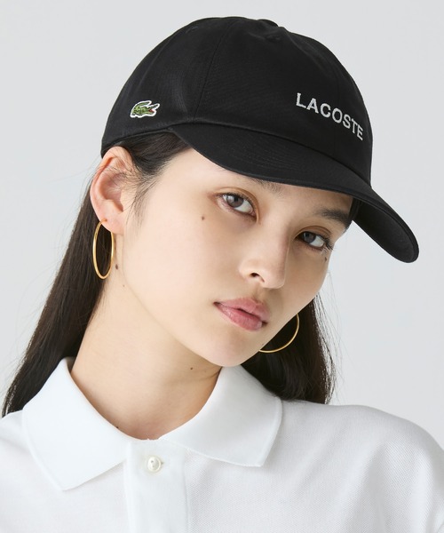 LACOSTE キャップ 帽子 ブランドロゴステッチローキャップ
