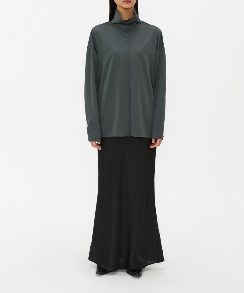 ブラウス シャツ Studio Doe Satin two-ply shirt レディース