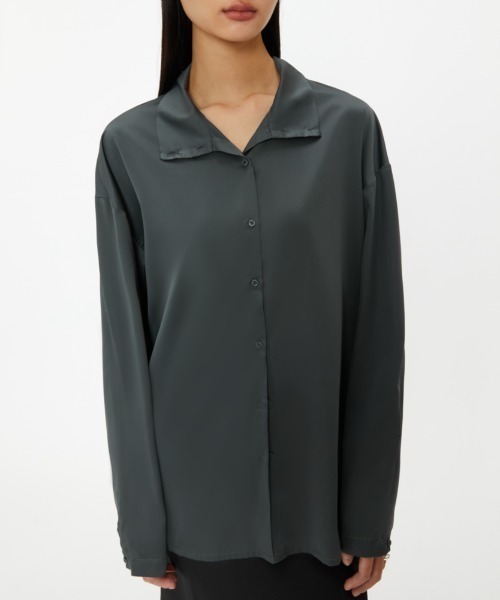 ブラウス シャツ Studio Doe Satin two-ply shirt レディース Studio Doe ブラウス シャツ Satin two-ply shirt レディース