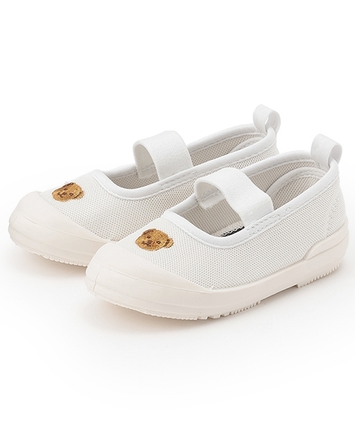 petit main シューズ ワンポイント刺しゅうメッシュ上履き キッズ 子供
