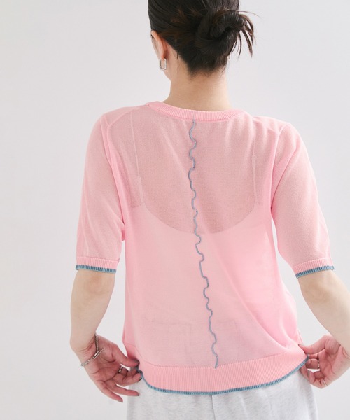 LE CERCLE par rope' tシャツ アウトリンキング半そでプル
