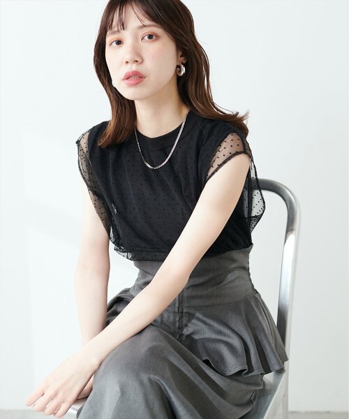plage ニット セーター linen mix loose プルオーバー
