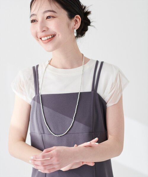 natural couture ニット セーター チュールニットレイヤードTOPS