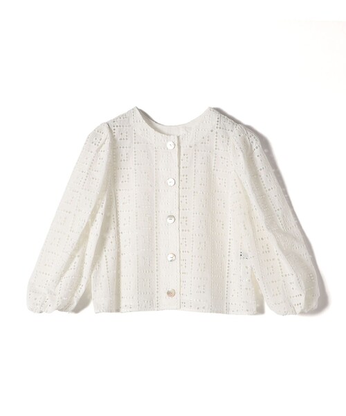 シップス（SHIPS）/〈手洗い可能〉Broche スクエア レース 2WAY ブラウス SHIPS（シップス） ブラウス シャツ 「手洗い可能」Broche スクエア
