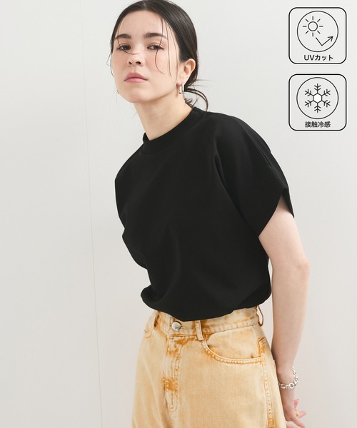 カーキーボトルネックTシャツ n'OrLABELひんやり冷感ボトルネックTシャツ』