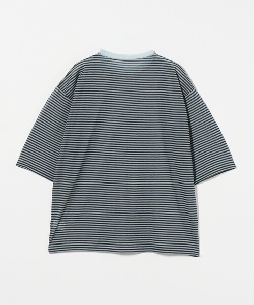 試着のみ新品 タグ付き 6 ROKU コットンナイロンボーダー リンガーTシャツ 6(ROKU)＞コットンナイロン ボーダー リンガーTシャツ