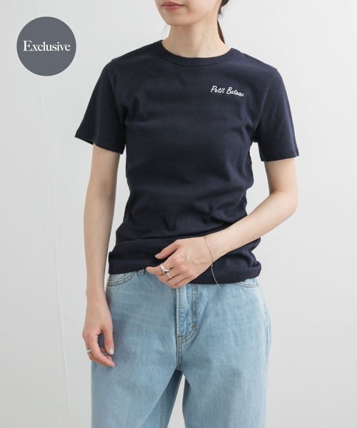 tシャツ 「別注」PETIT BATEAU×DOORS　embroideryt-shirts1 レディース PETIT BATEAU tシャツ 「別注」PETIT BATEAU×DOORS embroideryt