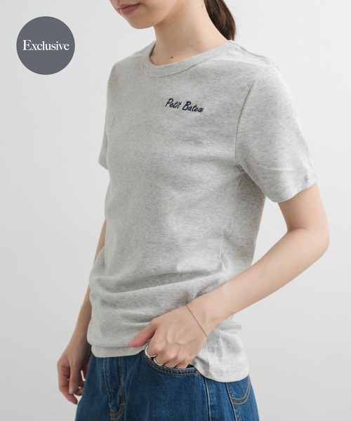 tシャツ 「別注」PETIT BATEAU×DOORS　embroideryt-shirts1 レディース